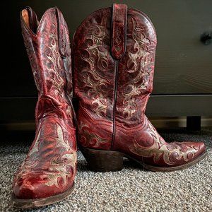 Red Dan Post Women's Cowboy Boots - Size 7